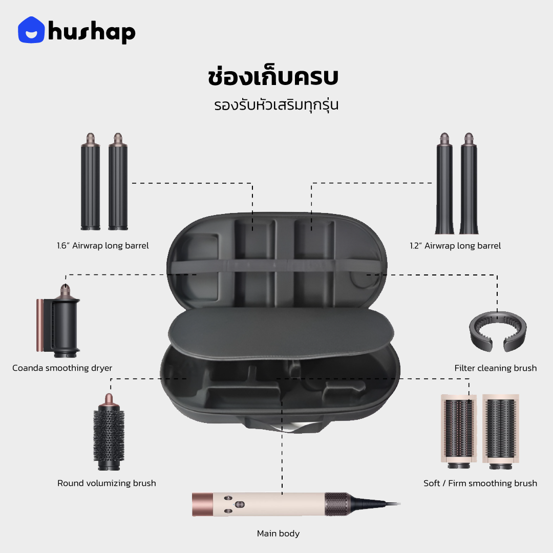 กระเป๋าเก็บไดร์ รุ่น Complete Carry สำหรับ Dyson Airwrap HS01/HS05/HS08/HS09(Co-anda2x)