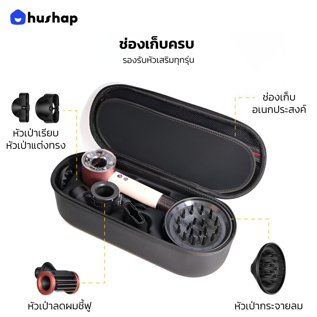 กระเป๋าเก็บไดร์ รุ่น Travel Carry สำหรับ Dyson Supersonic HD08/HD15/HD16