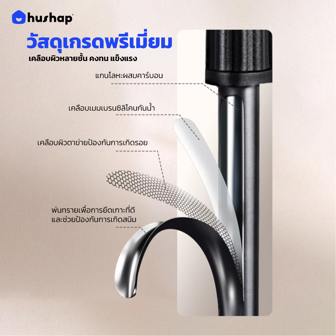 ขาตั้งไดร์เป่าผม แบบตั้งพื้น หมุนได้ 360° ปรับระดับความสูงได้ รองรับไดร์ Universal