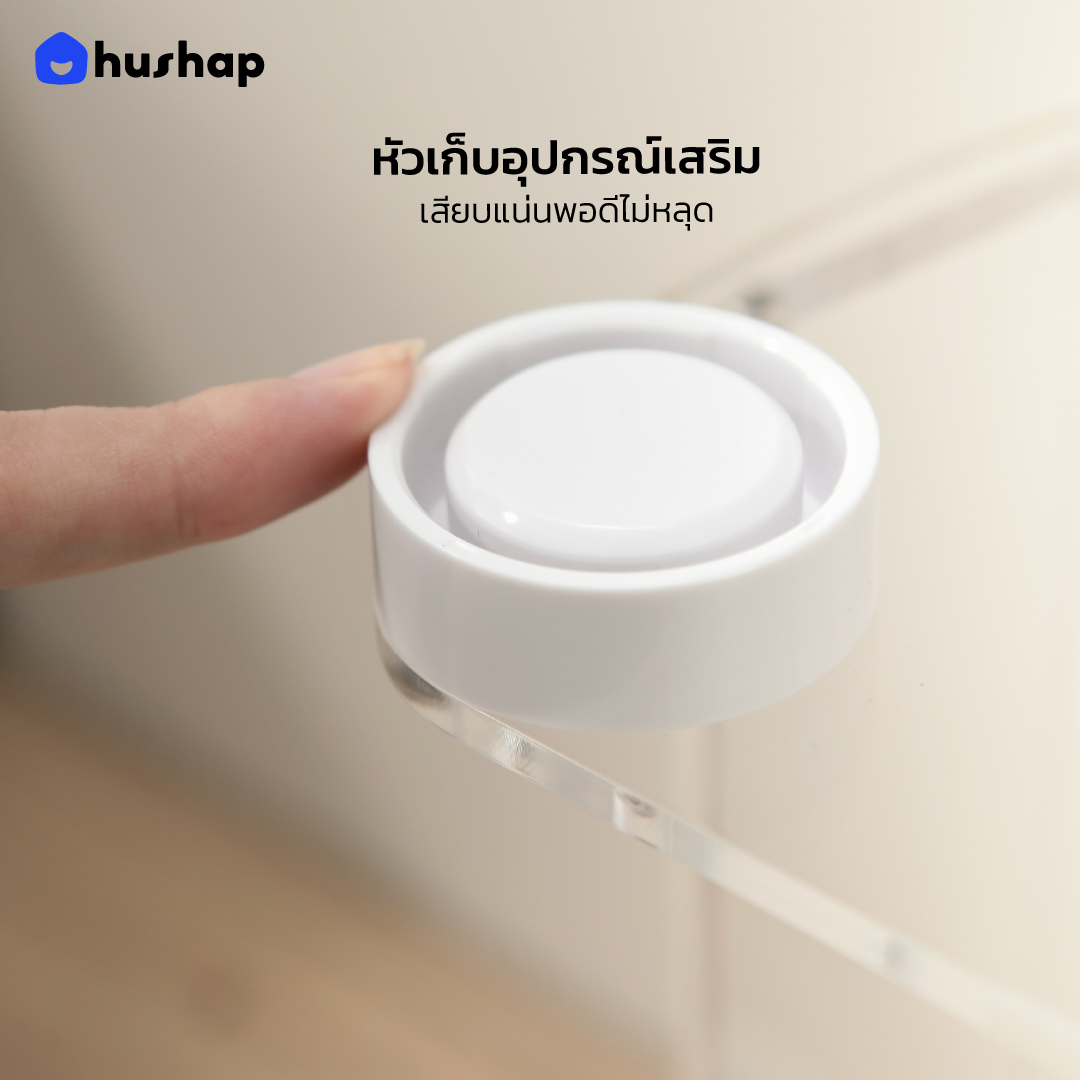 ที่วางไดร์ม้วนผม รุ่น FW-T08 เก็บหัวอุปกรณ์ 8 หัว วัสดุอะคริลิคใส ตั้งโต๊ะ/ติดผนัง รองรับ Dyson Airwrap HS01/05/08 (ไม่รองรับ Co-anda 2x)