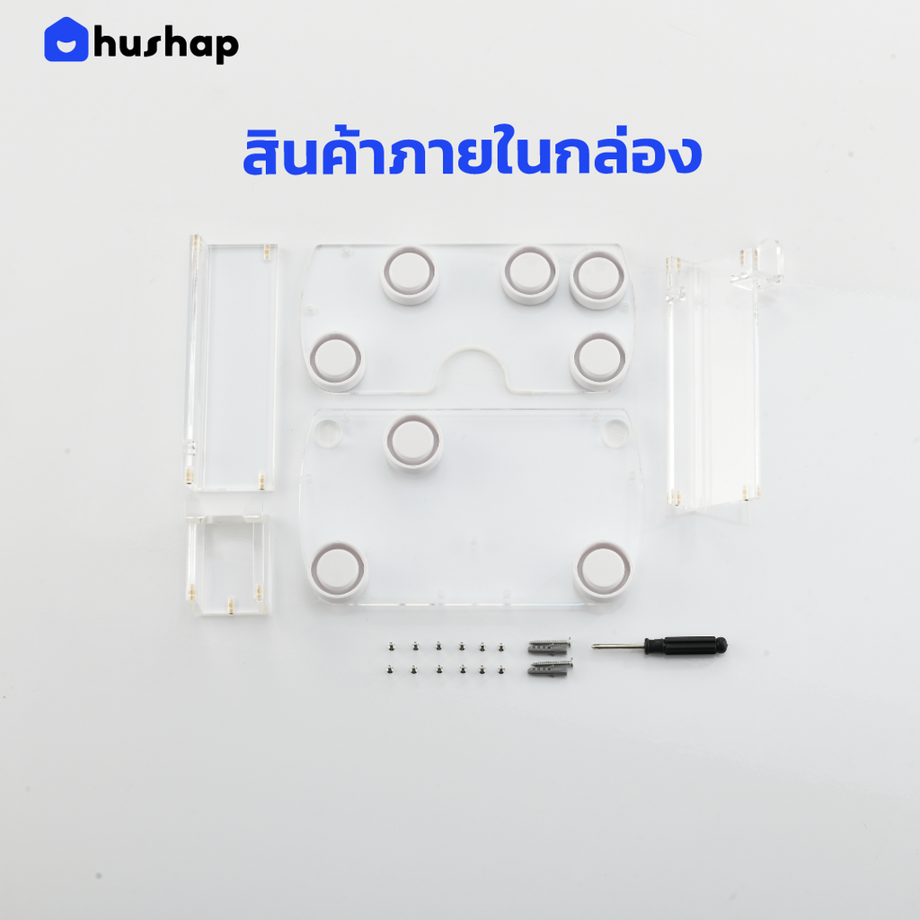 ที่วางไดร์ม้วนผม รุ่น FW-T08-AC เก็บหัวอุปกรณ์ 8 หัว วัสดุอะคริลิค สำหรับ ตั้งโต๊ะ หรือ ติดผนัง รองรับ Dyson Airwrap HS01 / HS05 / HS08