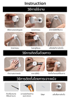 ที่วางไดร์ติดผนัง + หัวล็อคกันขโมย รุ่น BB-02 สำหรับ Dyson Dreame Xiaomi Laifen